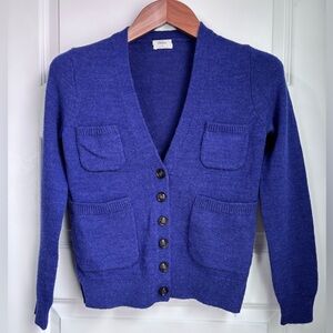 Purple Blue Cardigan Sweater Wallace by Madewell Alpaca Wool Blend